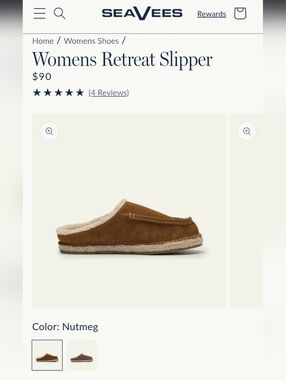 SeaVees Women’s Retreat Slipper in Nutmeg Brown